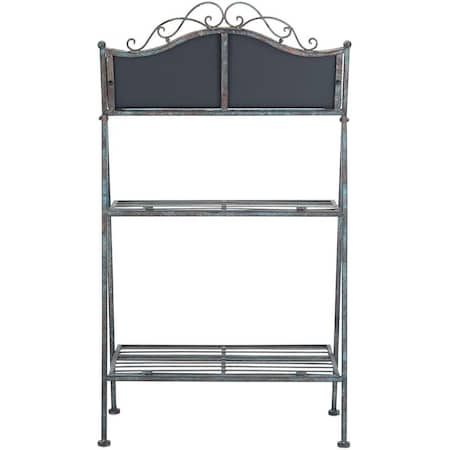 Safavieh Natum Plant Stand; Reddish Brown & Blue Wash PAT5029B